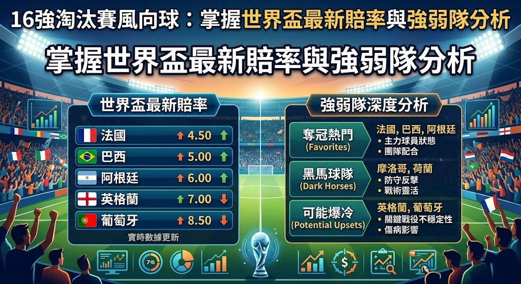 掌握世界盃最新賠率與強弱隊分析